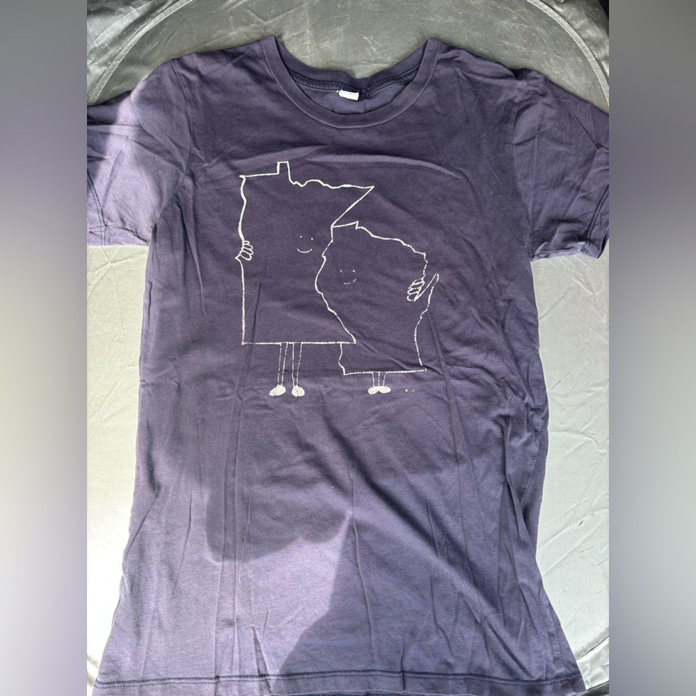 Blue Minnesota/Wisconsin Graphic T-Shirt
